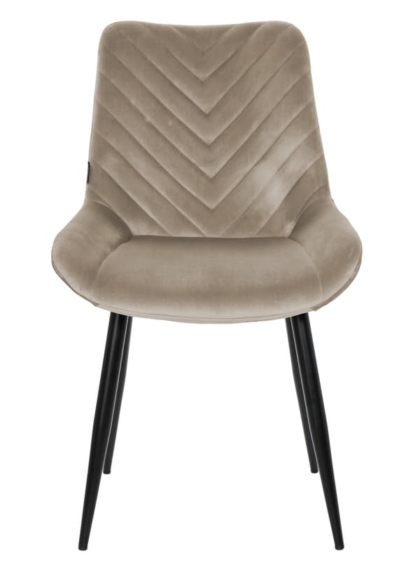 ARON velourstol med beige polstring
