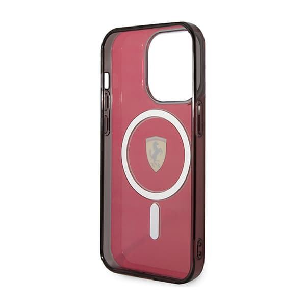 Ferrari Gennemsigtig MagSafe - iPhone 14 Pro Etui (Rød)