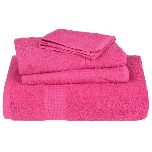 vidaXL 4-pack handdukar, rosa, 30x30 cm, 100 % bomull
