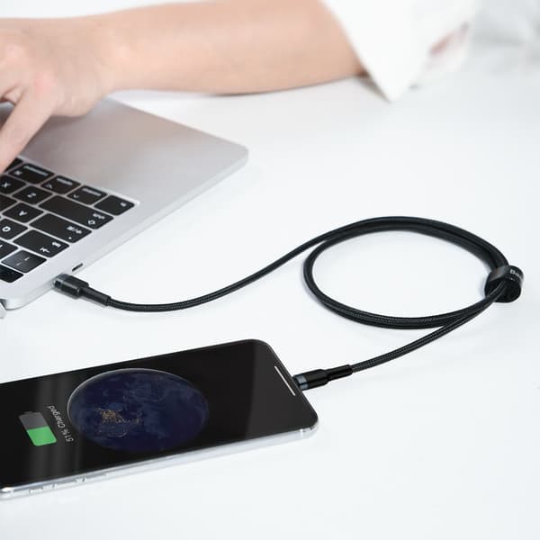 Baseus Cafule USB-C - Lightning PD -kaapeli, 18W, 1m (musta-harmaa)