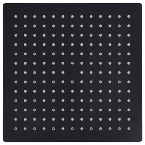 vidaXL brusehoved i stål 30x30 cm firkantet sort