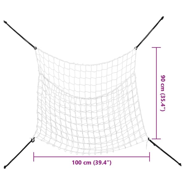 vidaXL Hönät, 2 st, Rektangulära, Vita, 100x90 cm, PP