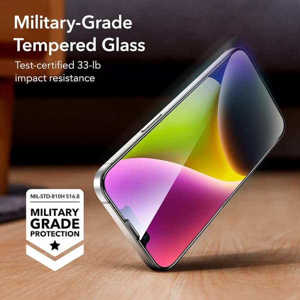 3x Härdat glas Apple iPhone 13 Pro Max + monteringsram A2484 A2641
