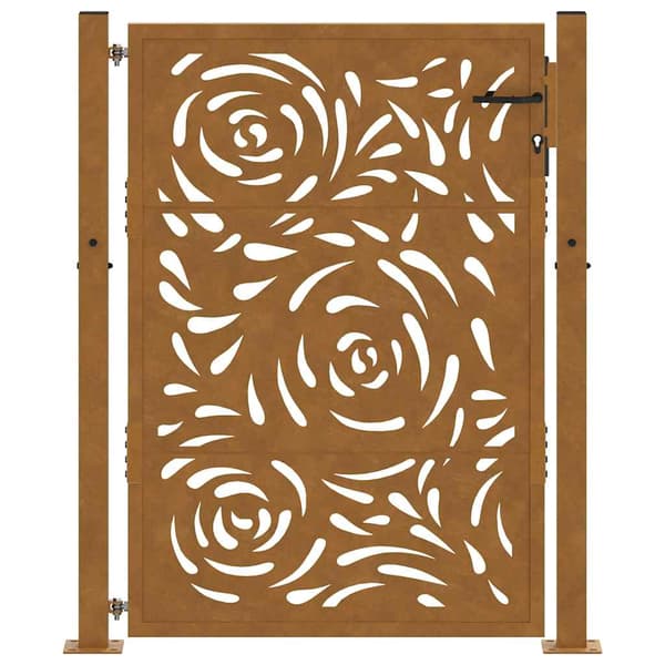 vidaXL havelåge 105x155 cm rustfrit stål flammemønster
