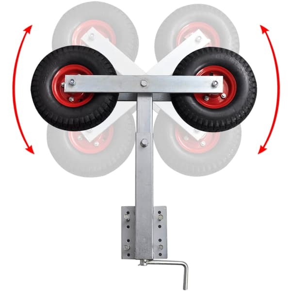 Båttrailerfästen med hjul 59 - 84 cm x2