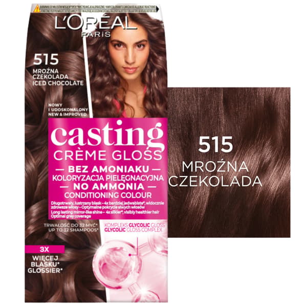 L'oreal Casting Creme Gloss hårfarve 515 frostig chokolade