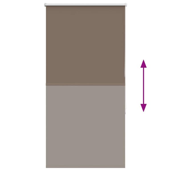 vidaXL Mörkläggningsrullgardin kaffe 80x150 cm Tygbredd