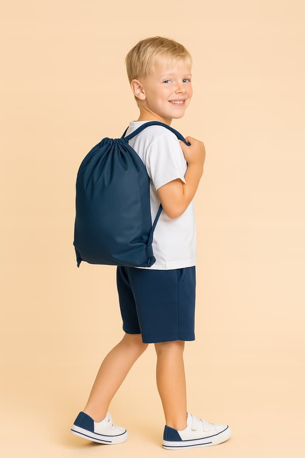 Rygsæk Pose til skole børnehave til tur til sko til tøj marineblå