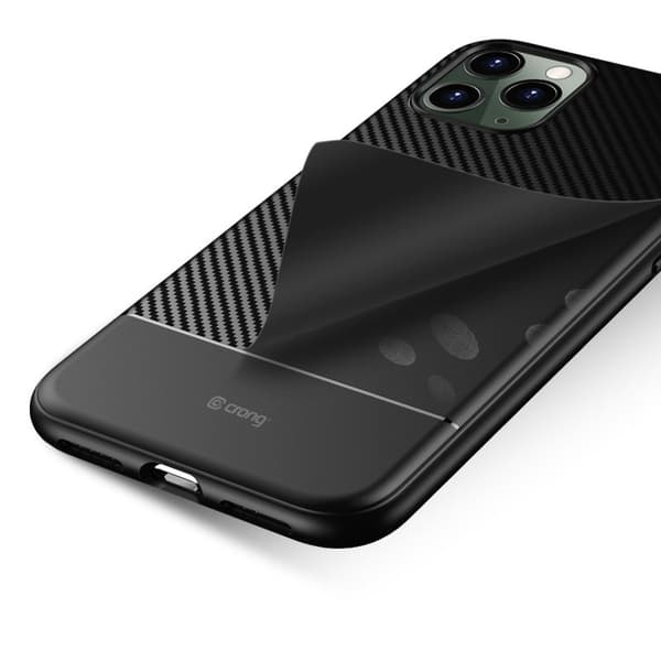 Crong Prestige Carbon Cover - iPhone 11 Pro Etui (Sort)