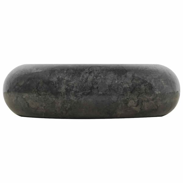 vidaXL Handfat, 40 x 12 cm, Marmor, Svart