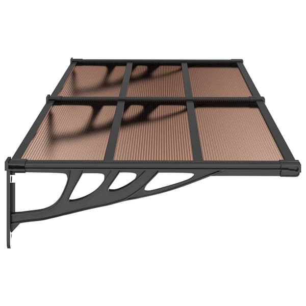 vidaXL dørmarkise sort 199x90 cm polycarbonat