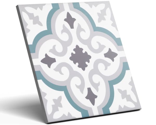 Dekorativ porcelænsflise Orly blå patchwork 20x20 cm klasse I