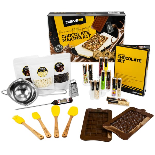 DIBYS Chokoladefremstillingssæt Hjemmelavede chokoladeforme Ingredienser