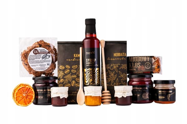presentkorg set korg för present te kaffe honning sirup marmelader