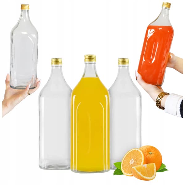 Glasflaske til vodka gallon daniel 1,75L dama TIL vin whisky tykt glas