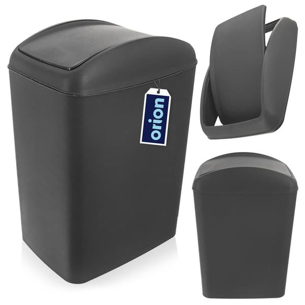 Muovinen harmaa roskakori 10 l