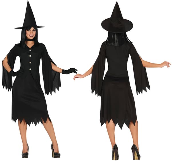 Häxkostym för Halloween storlek 38-40 M