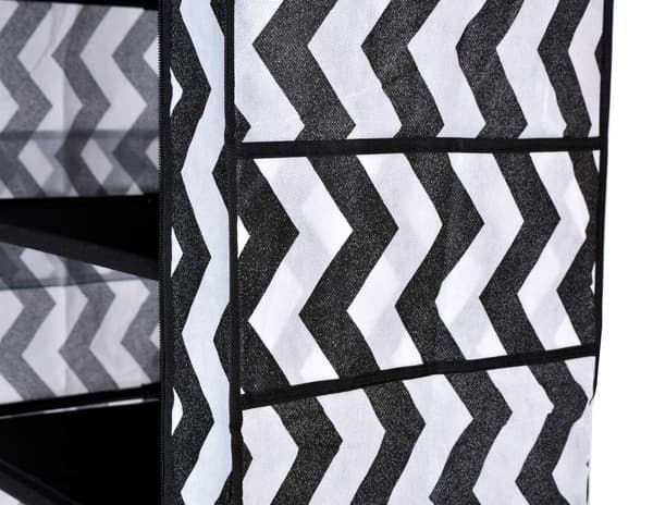 Lea textil skoskåp - zebra