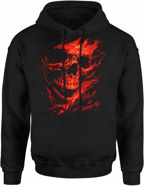 SKULL SWEATSHIRT ROCK METAL HERR ROCK METAL DARK HELL IS EMPTY M