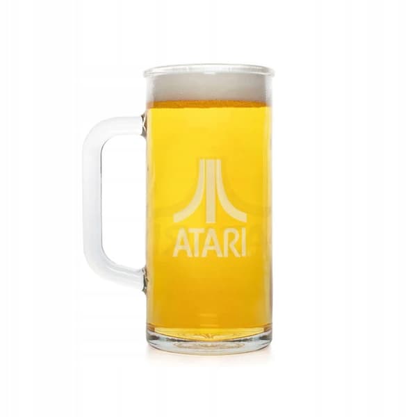 Olutmuki 1 tuoppi Atari-logolla, virallinen lisenssi Olutlasi 600 ml