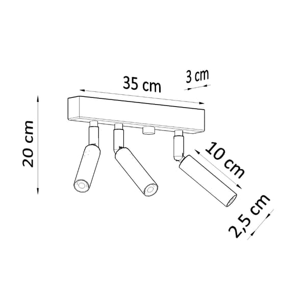 Loftlampe Eyetech 3 G9 Hvid Sollux SL.0904
