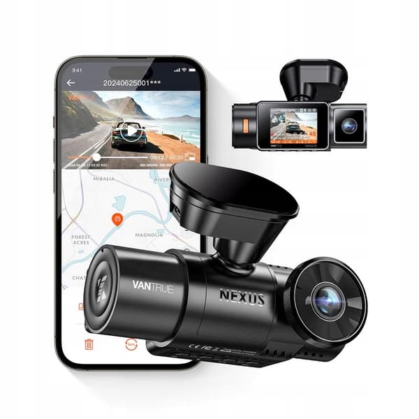 Vantrue N2X LTE 2.7K Full HD Dash Cam, Sort, GPS