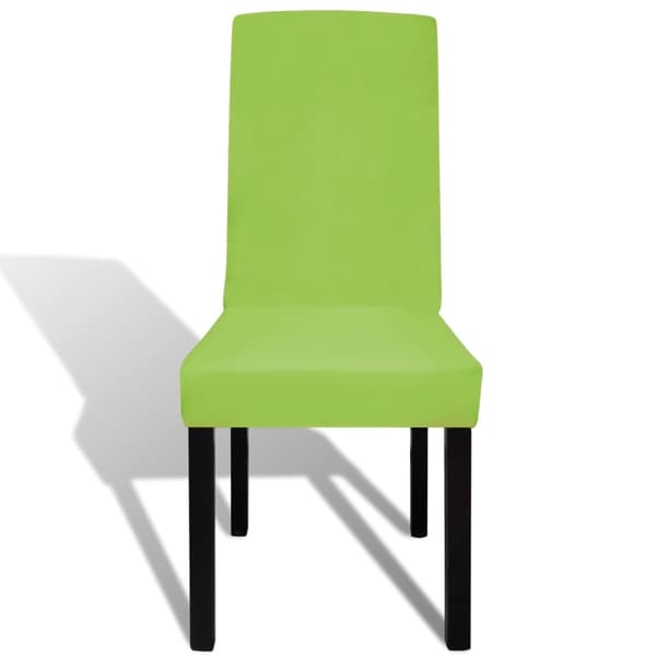 vidaXL Elastiska stolsöverdrag i enkel design, set om 6, grön
