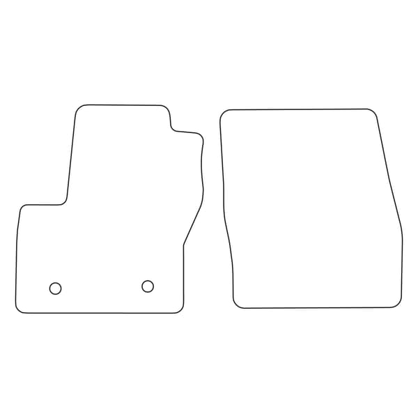 [BLM]FO063 Sort - Velourmåttesæt til Ford Transit Connect II 2013-2018 - sort kant