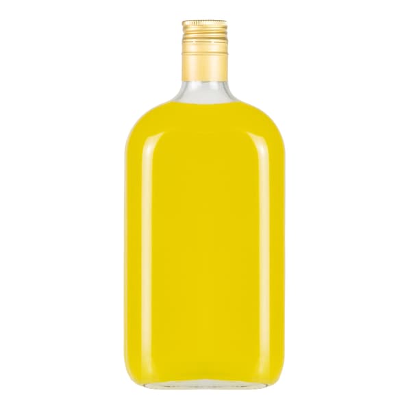 40x Glasflaskor för Vinlikörer CLASSIC FLASK 500ml Platt Flaska