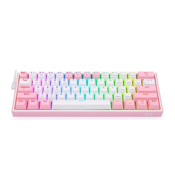 Tangentbord Redragon K616 Fizz Pro vit/rosa