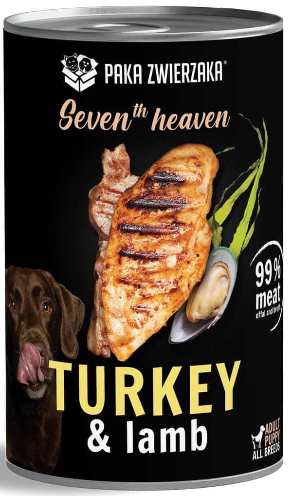 Pet Paka | Seventh Haven | Vådfoder til hunde 400 g - Kalkun og lam 400 g