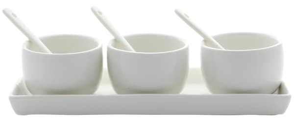 SKÅLEBEHOLDERE TIL SAUCE OG DIP 3 DELS SÆT