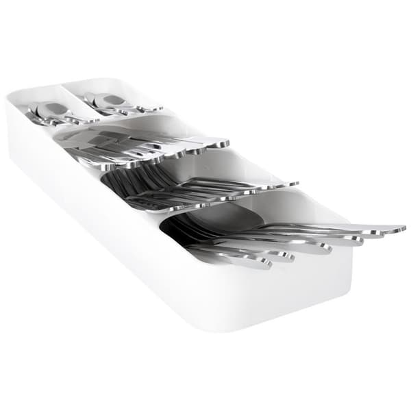 Besticksinsats för låda vit 39x11,5 cm