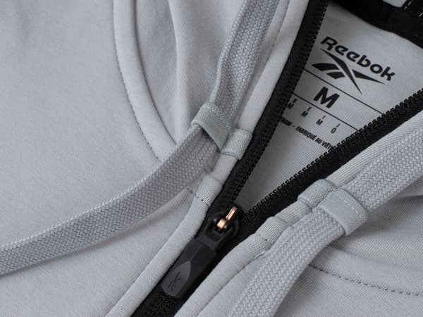 REEBOK HERREGRÅ HÆTTET SWEATSHIRT MED LANGÆRMET S 0A9B4_B* BAGGRUNDE