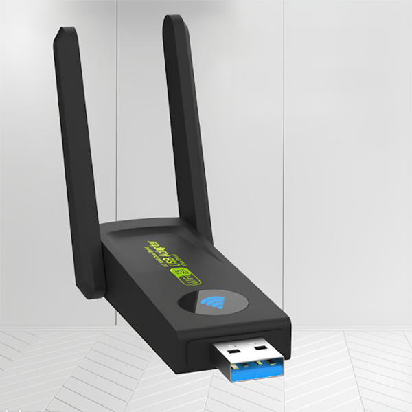 Kaksikaistainen USB 3.0 WiFi-verkkoadapteri AC 1300 Mbps Internet