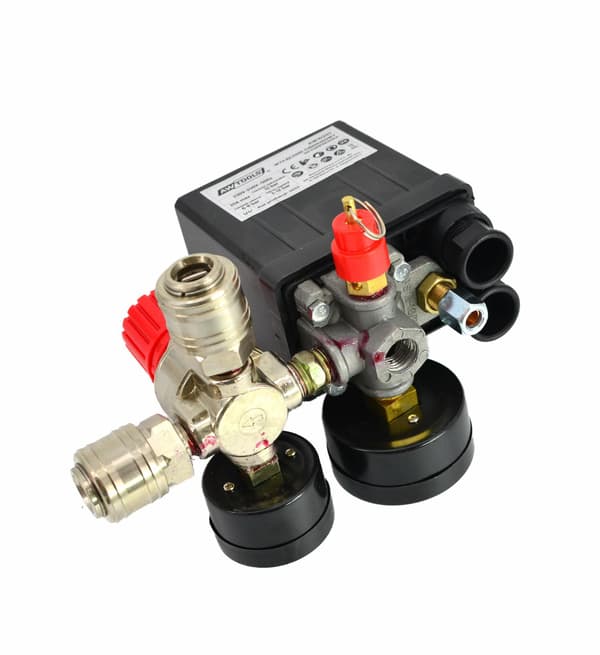 AWTOOLS KOMPRESSORTRYCKBRYTARE 230V 2 INGÅNGAR 1/4"