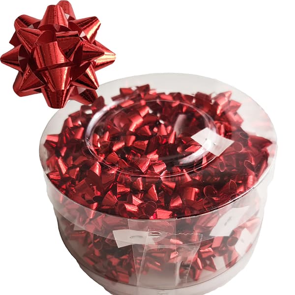 Självhäftande rosetter 3 cm röda 50 st