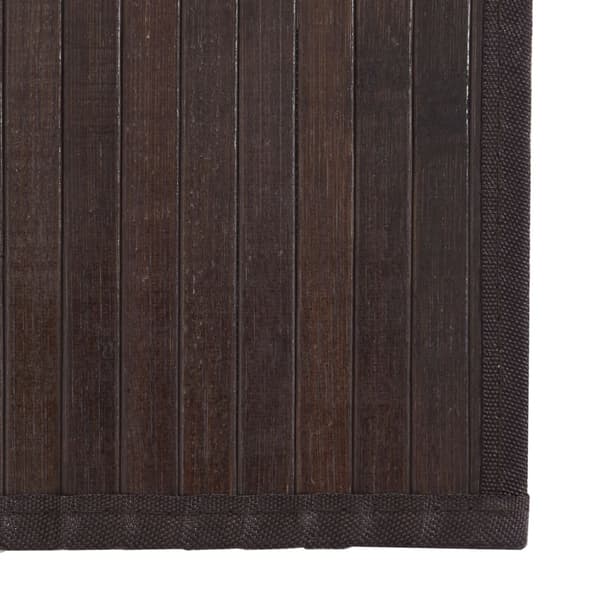 vidaXL Suorakulmainen matto, tummanruskea, 100x1000 cm, bambu