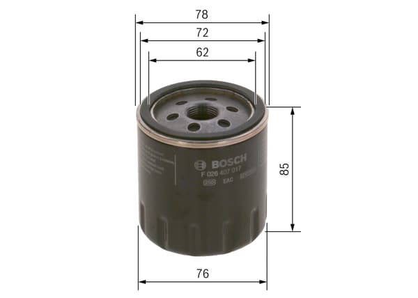 OLIEFILTER F026407017 BOSCH