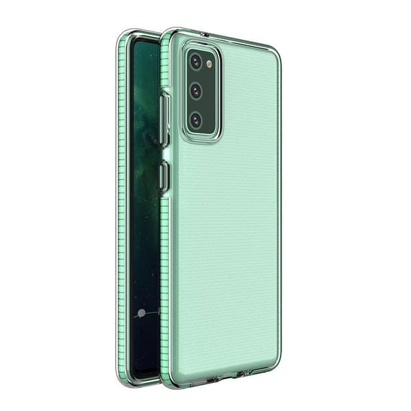 Spring Case gelfodral med färgglad ram för Xiaomi Redmi Note 10 / Redmi Note 10S mintgrönt