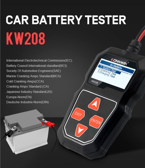 Konnwei KW208 batteritester