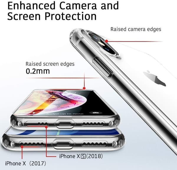 BAKSIDAN TILL APPLE IPHONE XS/IPHONE X SKAL SILIKON TRANSPARENT