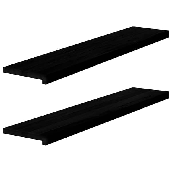 vidaXL trappetrin, 2 stk. brun 120x25x2 cm massivt egetræ