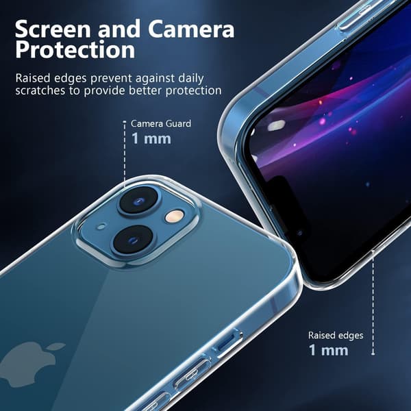 ETUI TIL IPHONE 14 PLUS KLART TRANSPARENT + 3x HÆRDET GLAS