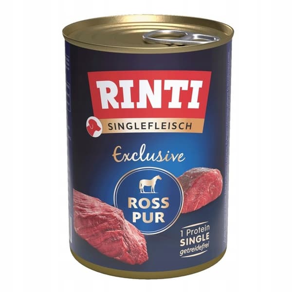 Rinti Singlefleisch vådfoder til hunde 6 x 400 g hestekød