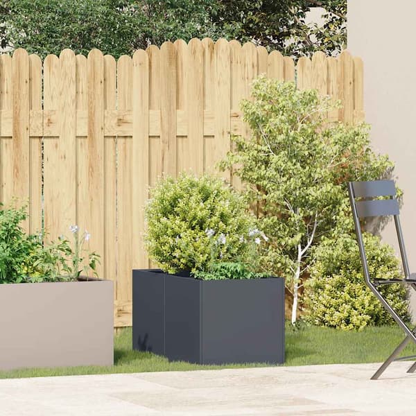 vidaXL urtepotte antracit 40x80x40 cm koldvalset stål