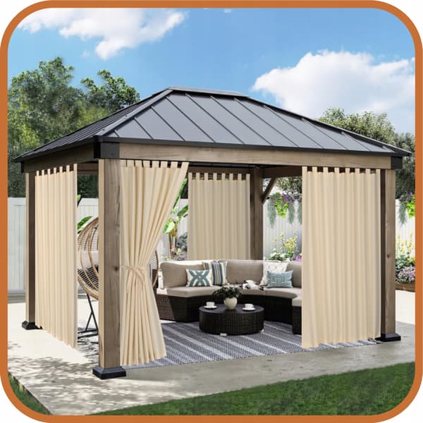Terrassehavegardiner R 155x220 ecru