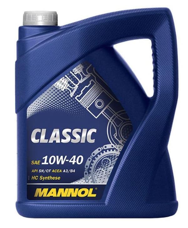 Mannol bilmotorolja 10W40 Classic SN/CH-4 semisyntisk 4 liter