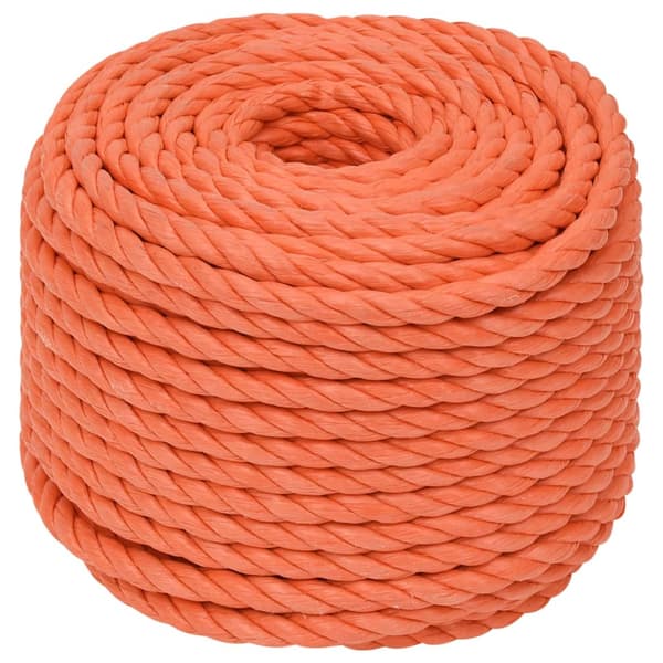 vidaXL Arbetsrep, Orange, 12 mm, 25 m, Polypropylen