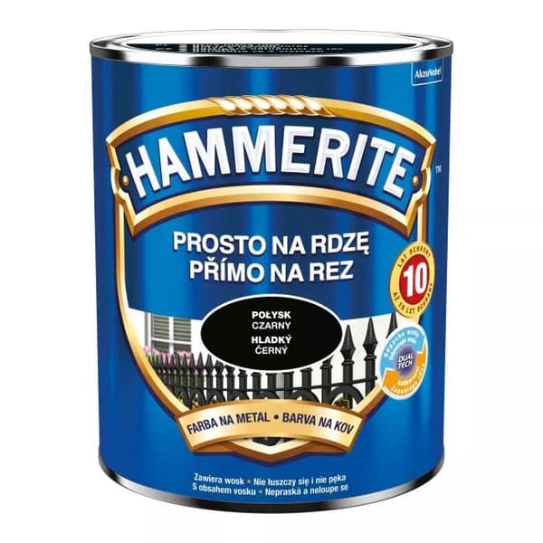 HAMMERITE EMALYSK GLASSIG SVART 0,7L - 5EMHA.PCZ0,7